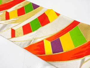 アンティーク　舟模様織り出し袋帯（材料）